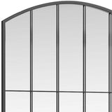 67" Black Metal Geometric Arch Wall Mounted Or Leaning Framed Full Length Mirror - HomeRoots - Flyclothing LLC