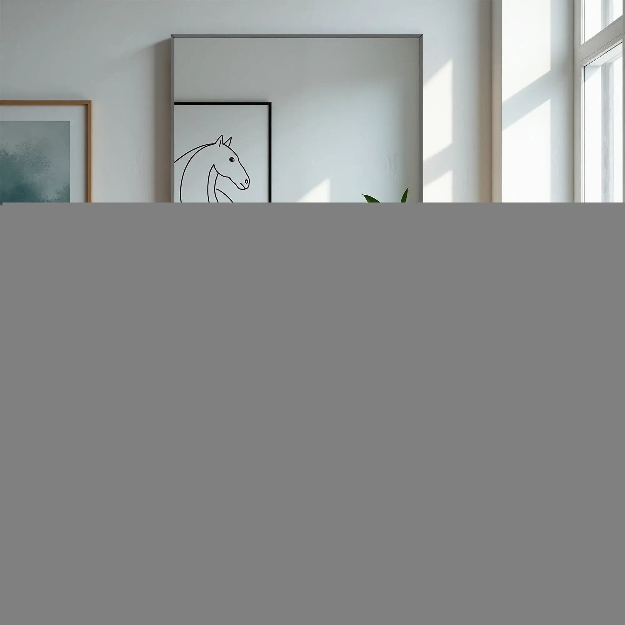 71" Black Metal Freestanding Or Wall Mount Framed Full Length Mirror - Homeroots - Flyclothing LLC