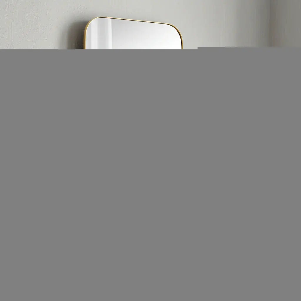 24" Gold Metal Framed Bathroom Vanity Mirror With Cabinet - Homeroots - Flyclothing LLC