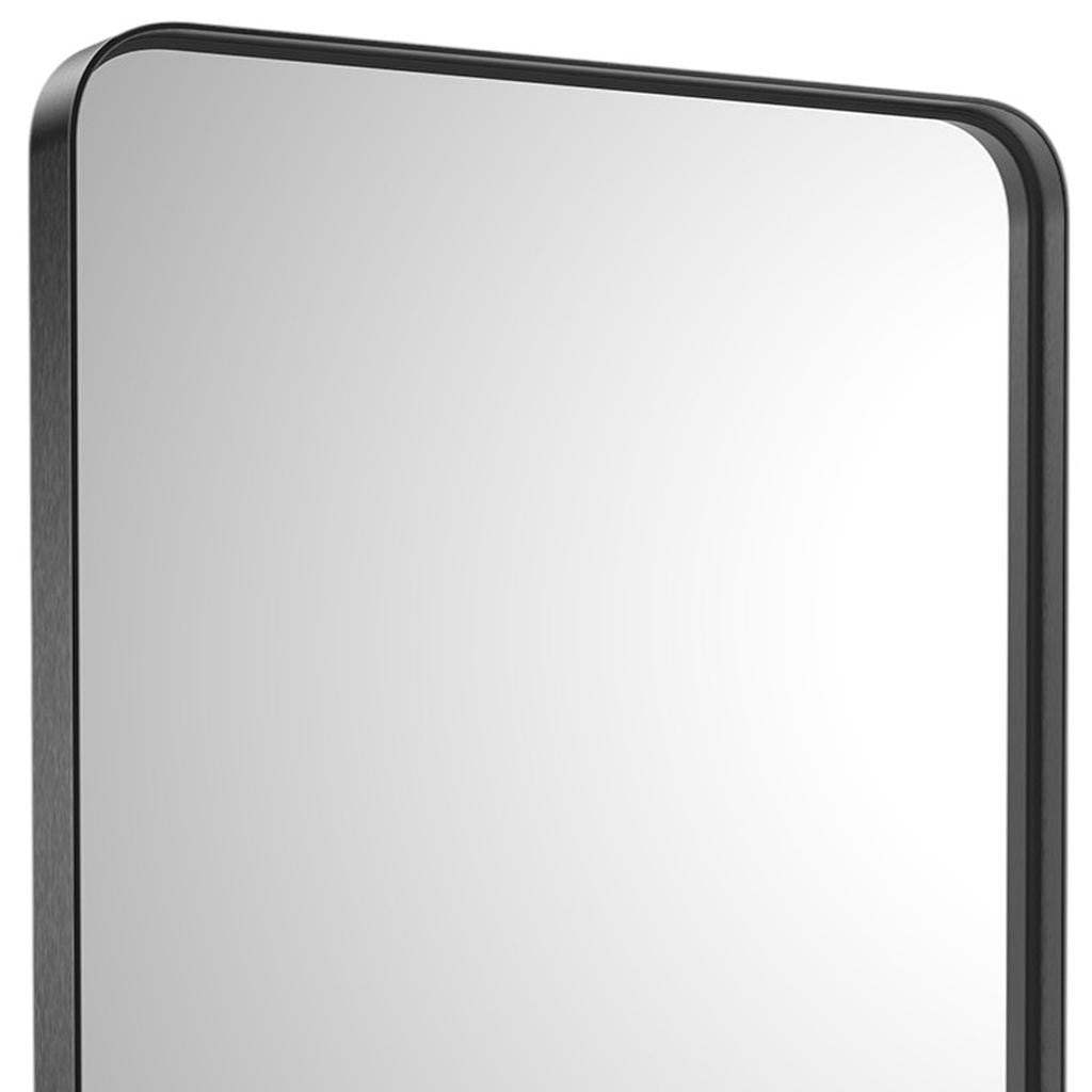 30" Black Metal Framed Bathroom Vanity Mirror - HomeRoots - Flyclothing LLC