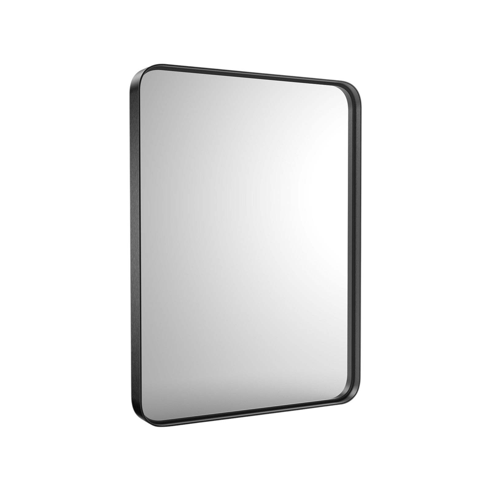 30" Black Metal Framed Bathroom Vanity Mirror - HomeRoots - Flyclothing LLC
