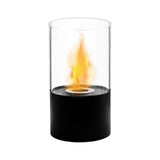12" Black And Clear Metal And Glass BioEthanol Portable Tabletop Firepit - HomeRoots - Flyclothing LLC