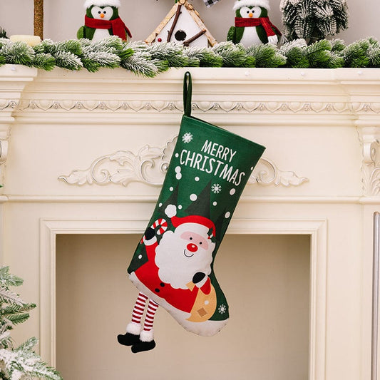 Printed Christmas Stocking Hanging Widget - Trendsi