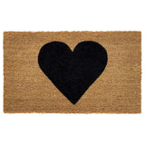 24" X 36" Brown And Black Heart Outdoor Coir Door Mat - Homeroots - Flyclothing LLC
