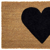 24" X 36" Brown And Black Heart Outdoor Coir Door Mat - Homeroots - Flyclothing LLC