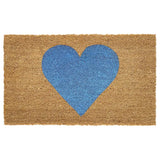 24" X 36" Brown And Blue Heart Outdoor Coir Door Mat - Homeroots - Flyclothing LLC