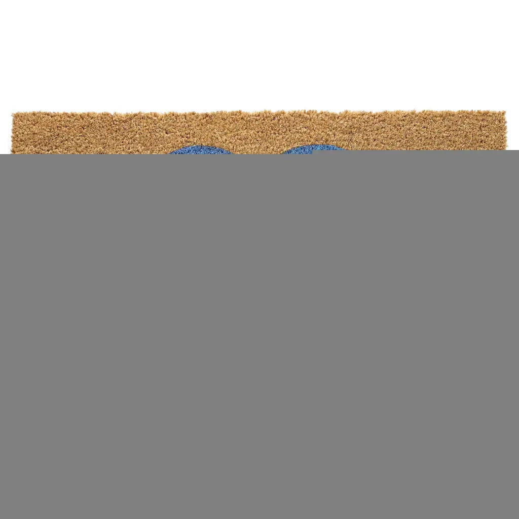 36" X 72" Brown And Blue Heart Outdoor Coir Door Mat - Homeroots - Flyclothing LLC