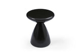 18" Black Steel Cinched High Waist Round Pedestal End Table - Homeroots - Flyclothing LLC