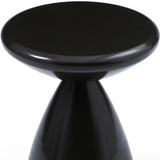 18" Black Steel Cinched High Waist Round Pedestal End Table - Homeroots - Flyclothing LLC