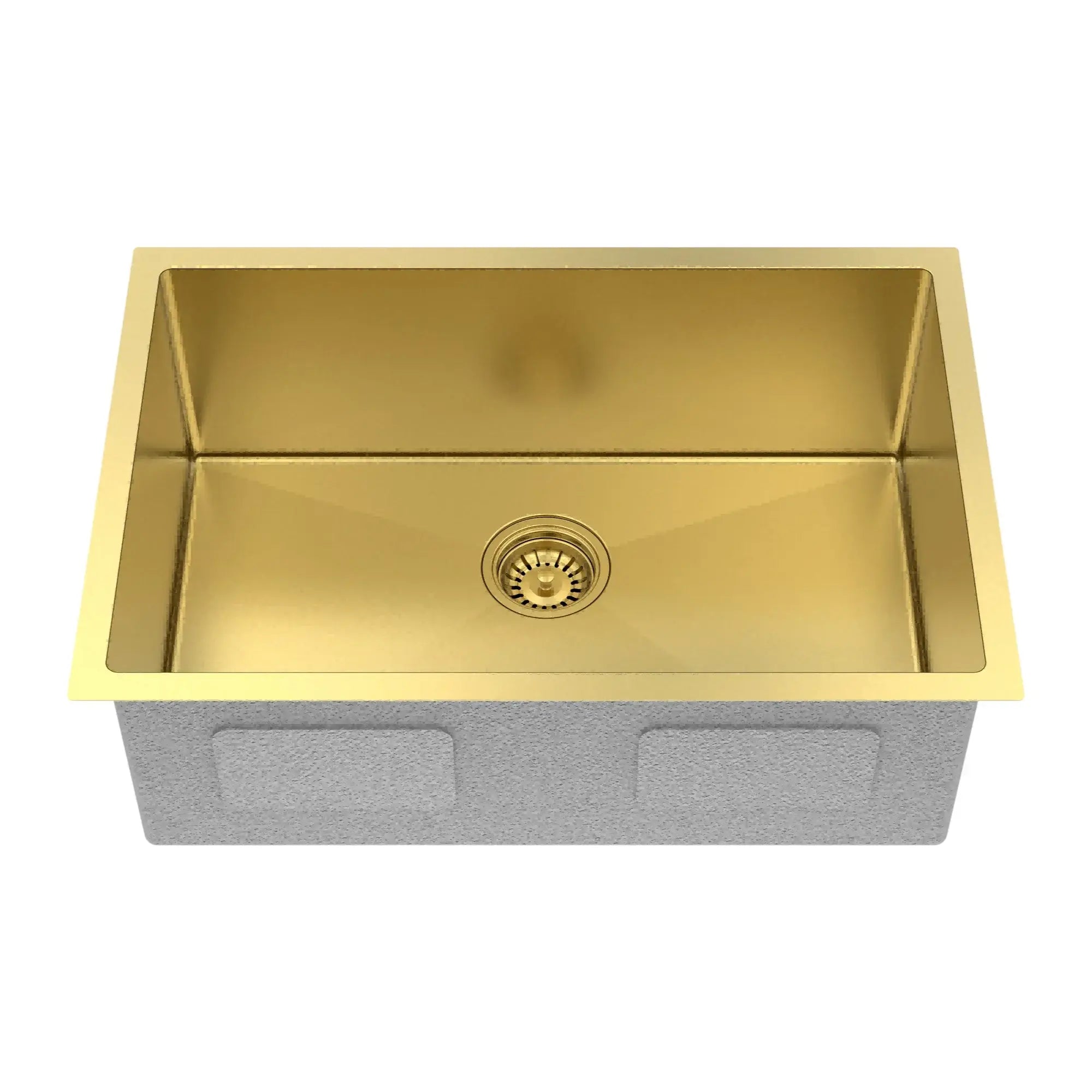 10" X 27" Gold Stainless Steel Undermount Kitchen Sink - Homeroots - Flyclothing LLC