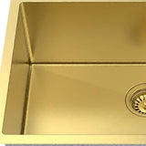 10" X 27" Gold Stainless Steel Undermount Kitchen Sink - Homeroots - Flyclothing LLC