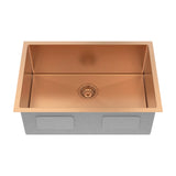 10" X 27" Rose Gold Stainless Steel Undermount Kitchen Sink - Homeroots - Flyclothing LLC