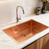 10" X 27" Rose Gold Stainless Steel Undermount Kitchen Sink - Homeroots - Flyclothing LLC