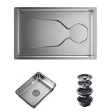 9" X 30" Silver Stainless Steel Undermount Kitchen Sink - Homeroots - Flyclothing LLC