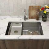 9" X 30" Silver Stainless Steel Undermount Kitchen Sink - Homeroots - Flyclothing LLC