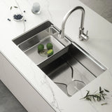 9" X 30" Silver Stainless Steel Undermount Kitchen Sink - Homeroots - Flyclothing LLC