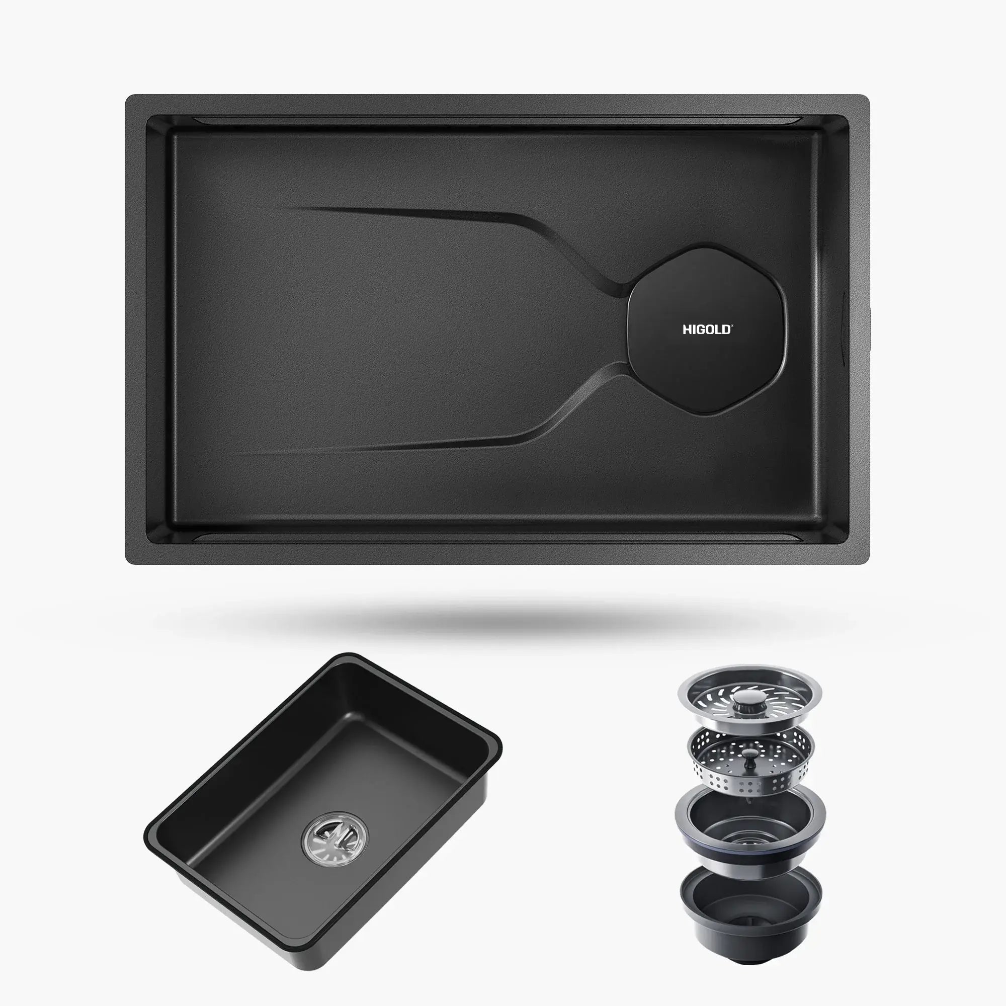 9" X 30" Black Stainless Steel Undermount Kitchen Sink - Homeroots - Flyclothing LLC
