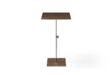Bronze And Silver Steel Height Adjustable Square Pedestal End Table - Homeroots - Flyclothing LLC