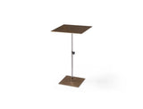 Bronze And Silver Steel Height Adjustable Square Pedestal End Table - Homeroots - Flyclothing LLC