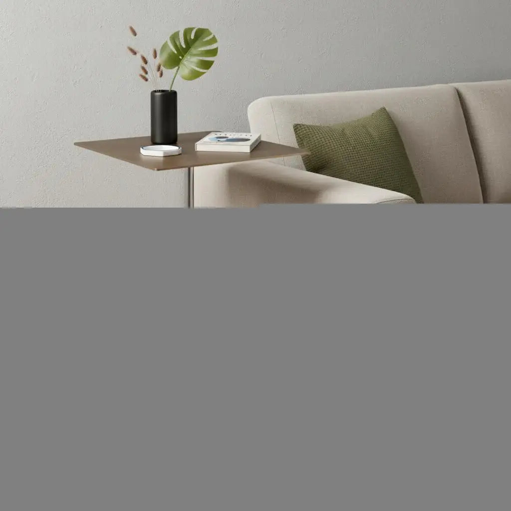 Bronze And Silver Steel Height Adjustable Square Pedestal End Table - Homeroots - Flyclothing LLC