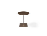 Bronze And Silver Steel Height Adjustable Round Pedestal End Table - Homeroots - Flyclothing LLC