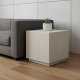 20" Beige Marble Square Block End Table - Homeroots - Flyclothing LLC