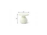 20" Beige Fiber Glass Round Curvaceous Pedestal End Table - Homeroots - Flyclothing LLC