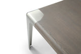 20" Ash Gray and Silver Wood and Stainless Steel Square End Table - Homeroots - Flyclothing LLC