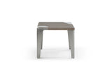 20" Ash Gray and Silver Wood and Stainless Steel Square End Table - Homeroots - Flyclothing LLC