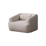 42" White Boucle Arm Chair With Lumbar Pillow - Homeroots - Flyclothing LLC