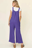 Double Take Full Size Texture Sleeveless Wide Leg Overall - Trendsi - Flyclothing LLC