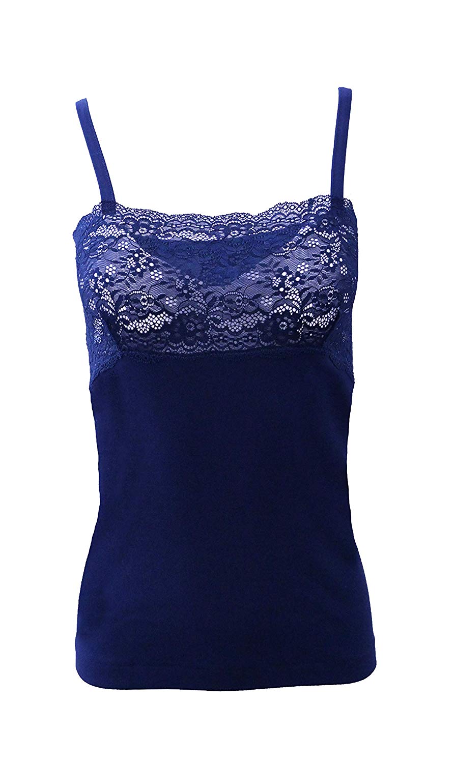 Mare Luxury 100% Mako Cotton Women's Lace-Trimmed Camisole. Proudly Made in Italy (262) - tittimitti - Flyclothing LLC