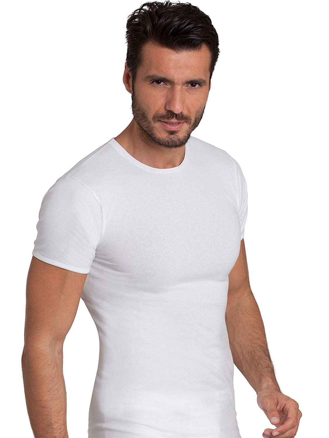 BASIC COTTON Free Spirit Premium Quality Cotton Men's Crew Neck T-Shirt Made in Italy