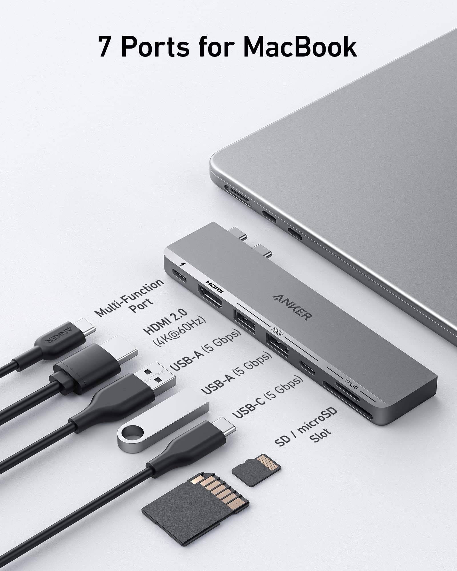 Anker <b>547</b> USB-C Hub (7-in-2, for MacBook) - Anker - Flyclothing LLC