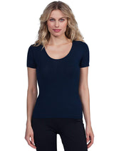 EGI Luxury Modal Women's T-Shirt. Proudly Made in Italy ( Deep Crew Neck 1142)