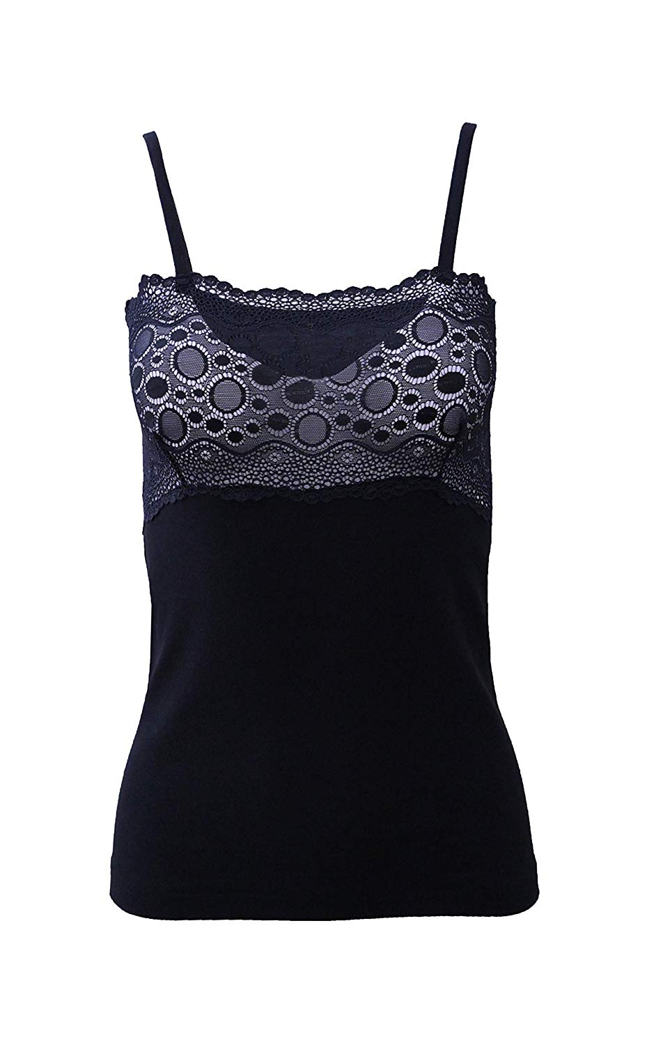 Mare Luxury 100% Mako Cotton Women's Lace-Trimmed Camisole. Proudly Made in Italy (262) - tittimitti - Flyclothing LLC