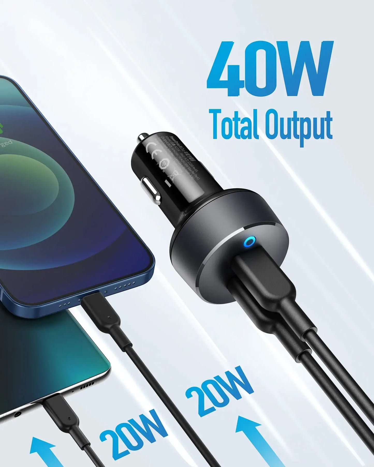 Anker <b>PowerDrive III</b> Duo USB-C Car Charger - Anker - Flyclothing LLC