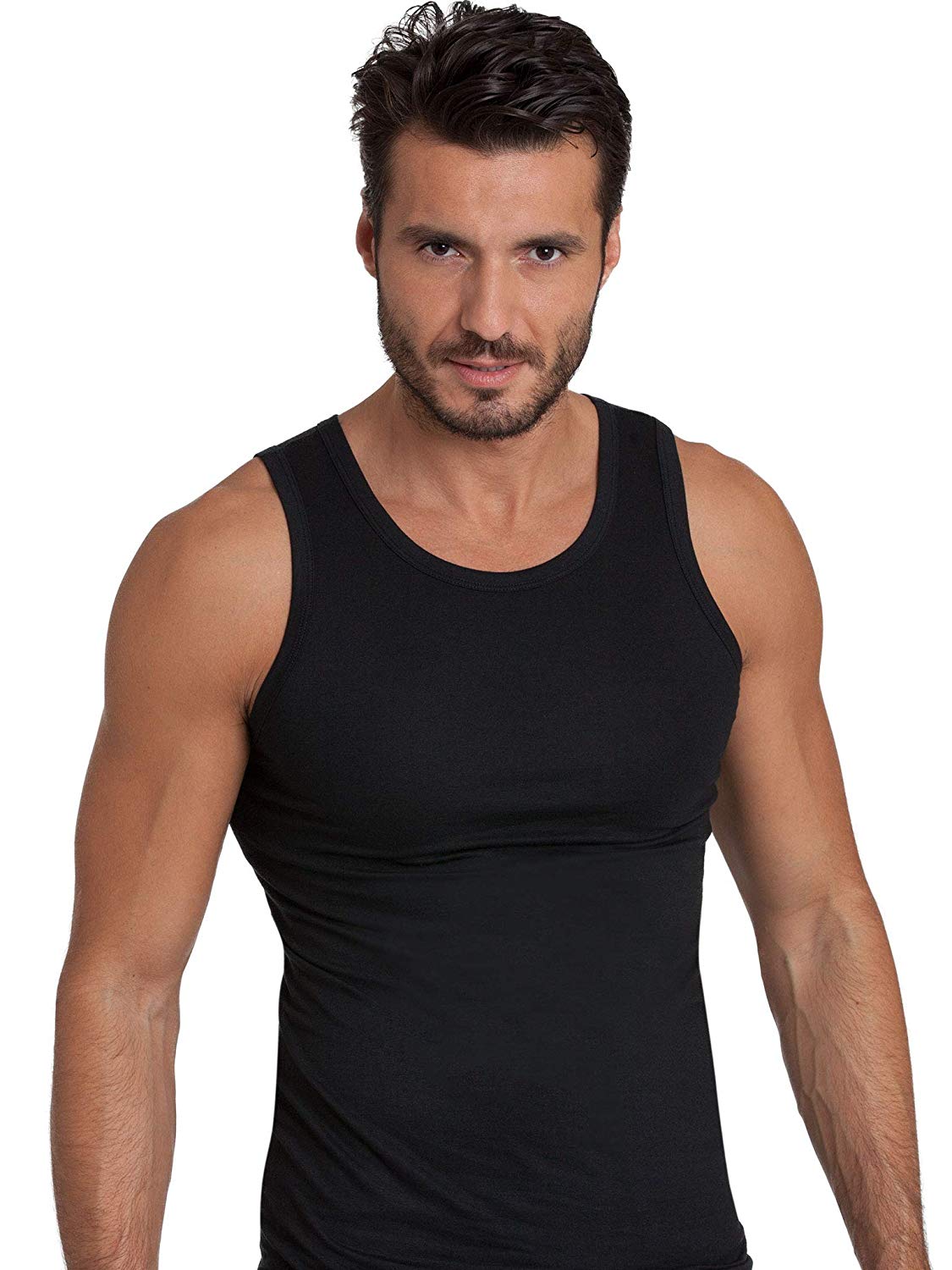 EGi Luxury Wool Silk Men's Sleeveless Shirt Muscle Tank Top. Proudly Made in Italy(455) - tittimitti - Flyclothing LLC