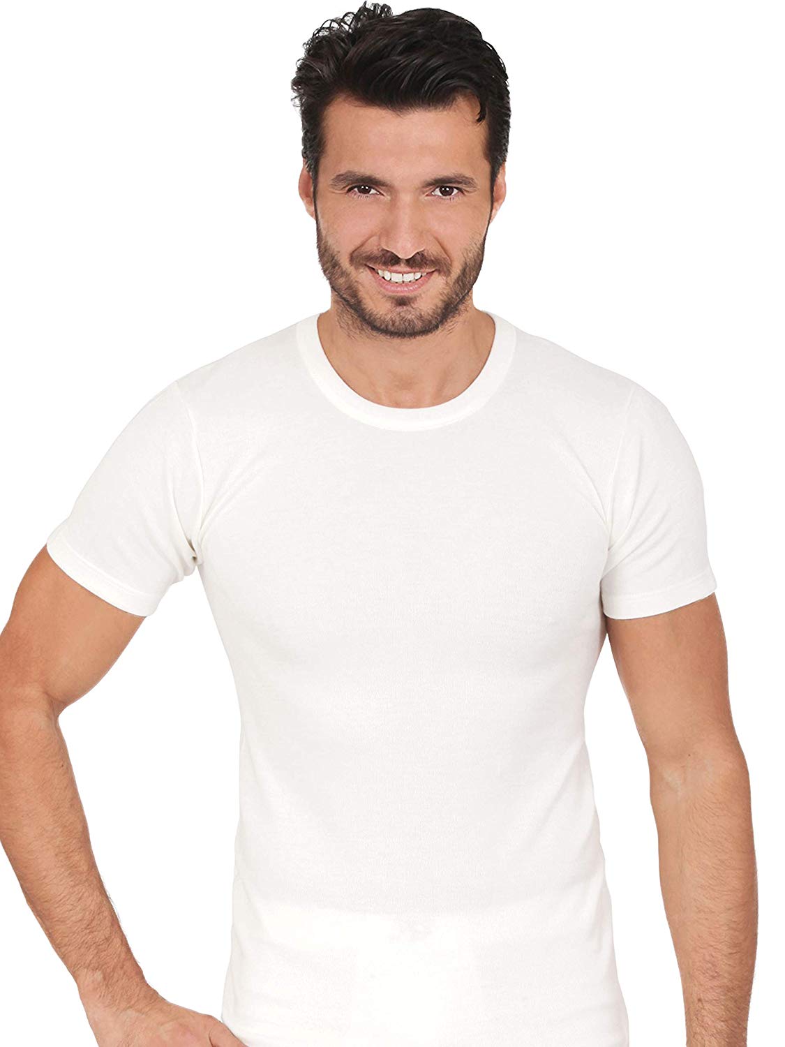 MaRe Premium Quality Cotton Wool Blend Men's V-Neck Neck T-Shirt. Proudly Made in Italy (460) - tittimitti - Flyclothing LLC