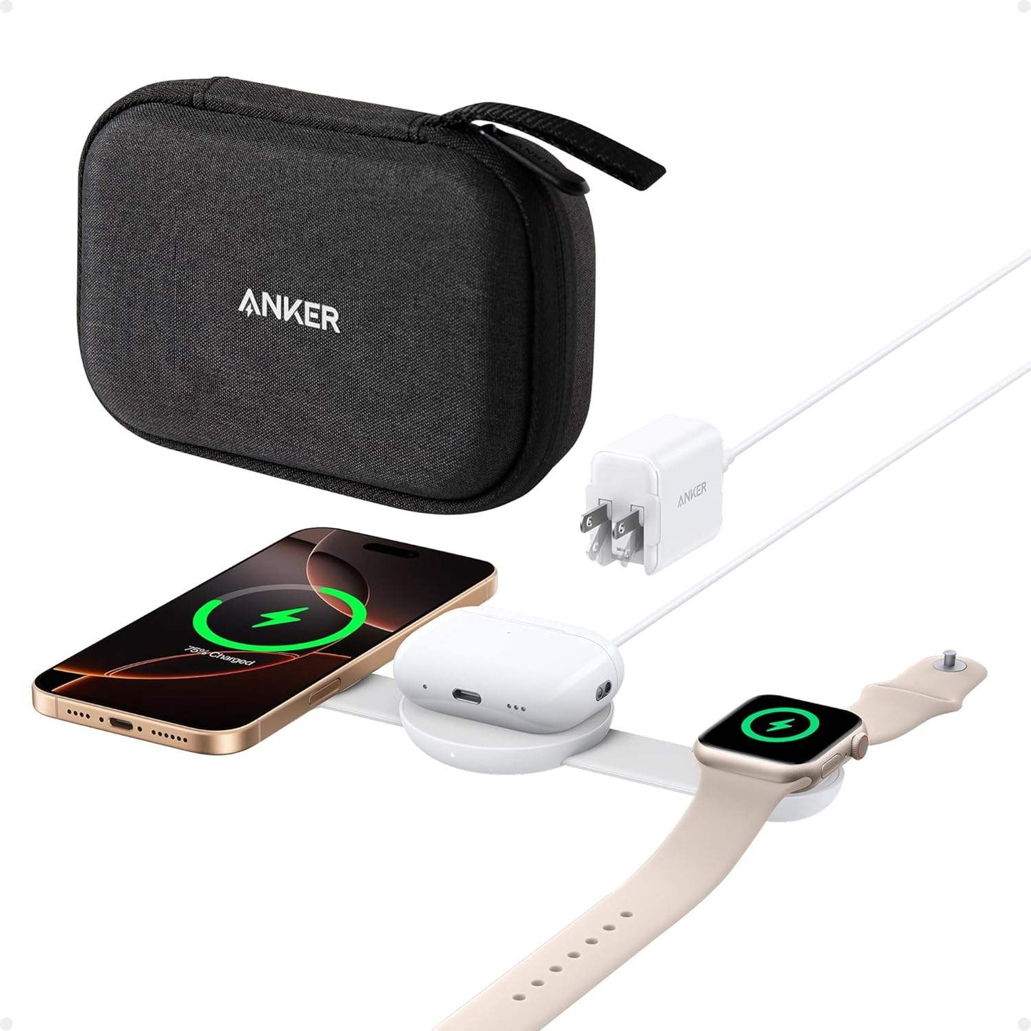 Anker MagGo Wireless Charging Station (3-in-1, Foldable Pad) - Anker - Flyclothing LLC