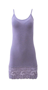 EGI Luxury Modal Women's Lace-Trimmed Full Slips Chemise. Proudly Made in Italy (1129)