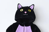 Black Cat Costume for Toddler Baby Girl Boy Halloween Costumes Fuzzy Warm Fall Winter Clothes Halloween Cats Outfit - SHOMICOBOUTIQUE - Flyclothing LLC