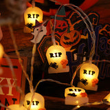 PVC Soft Material Halloween Lighting Chain Pumpkin Ghost Bat Modeling Lamp Indoor And Outdoor Home Decoration