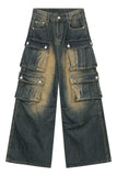 Men's Washed Wide Leg Jeans - Trendsi - Flyclothing LLC
