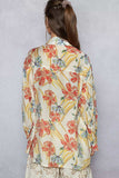 POL Floral Print Button Down Long Sleeve Shirt - Trendsi - Flyclothing LLC