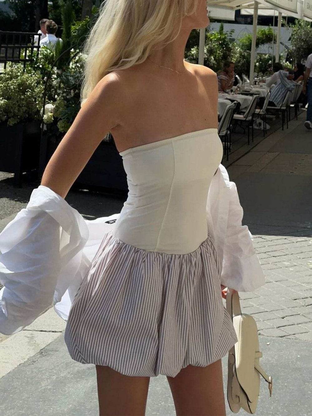 Devine Striped Mini Tube Dress - Trendsi - Flyclothing LLC