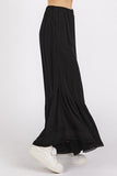 Mittoshop Lace Ruffle Asymmetric Hem Wide Leg Pants - Trendsi