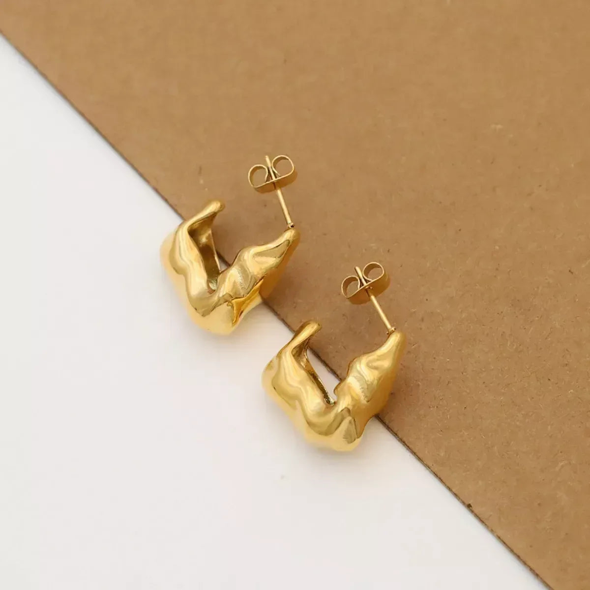 18K Gold-Plated Stud Earrings - Trendsi - Flyclothing LLC