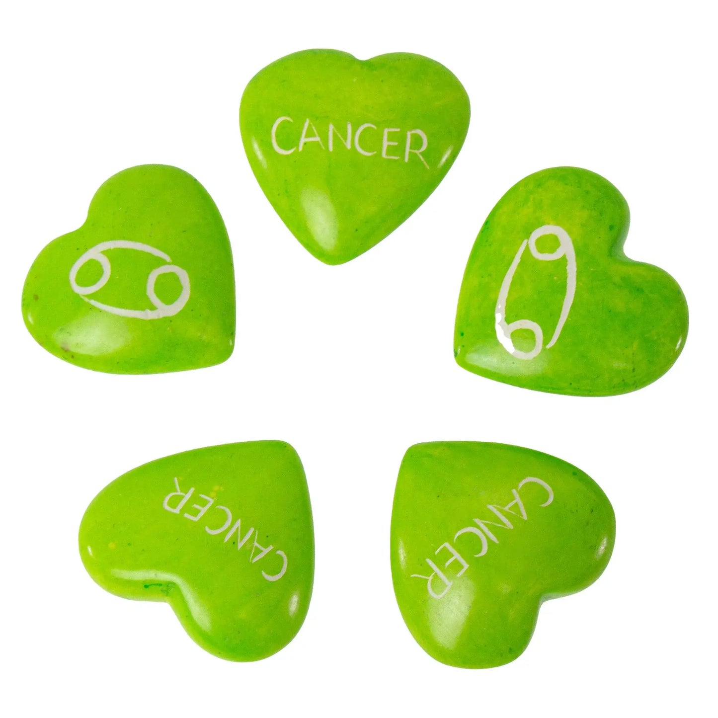 Zodiac Soapstone Hearts, Pack of 5: CANCER - SMOLArt - Flyclothing LLC