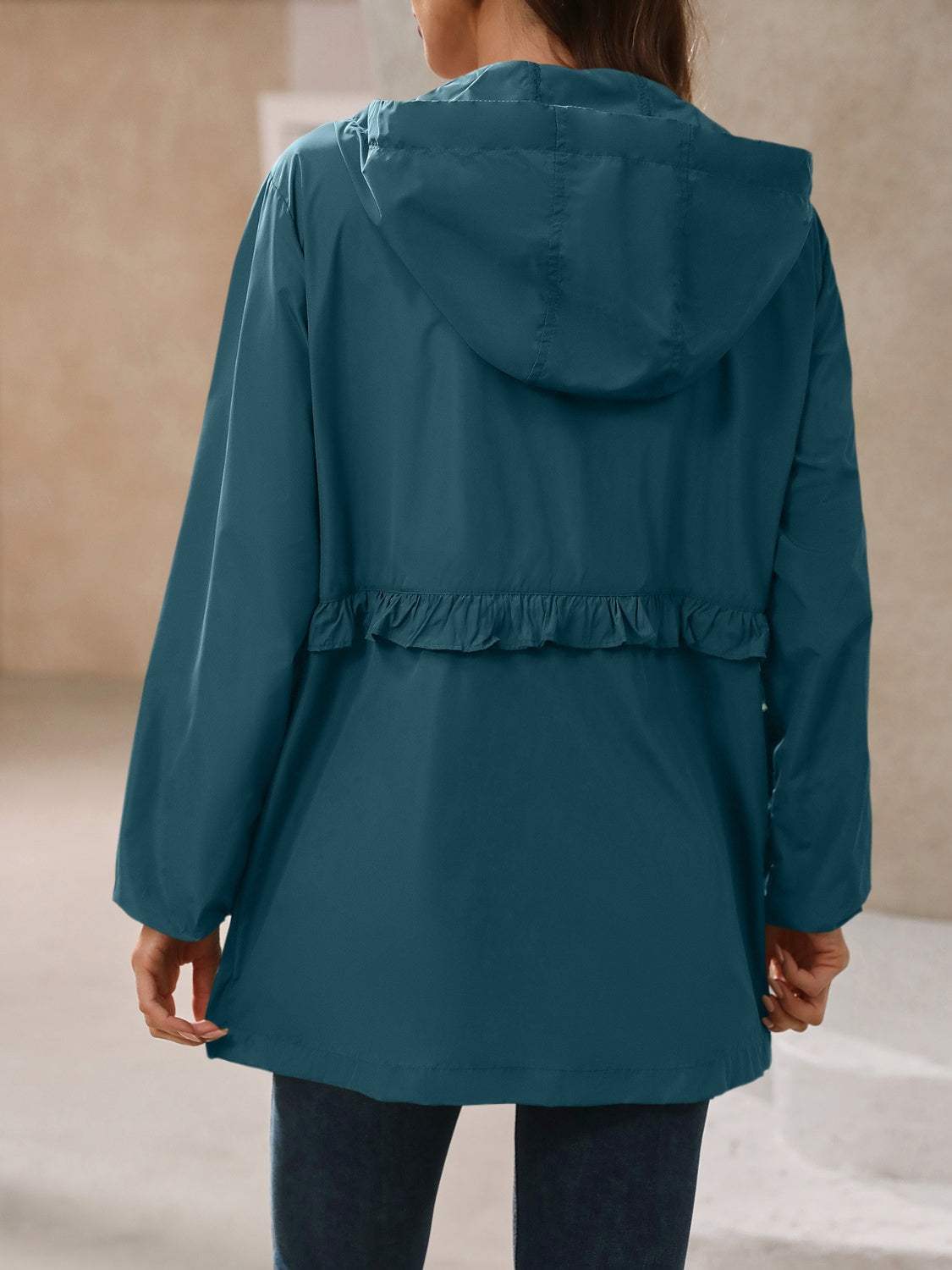 Ivy Lane Outdoor Waterproof Long Sleeve Hooded Windbreaker - Trendsi - Flyclothing LLC